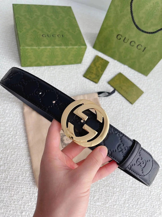 Gucci  All Black Belt